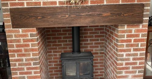 Installed log burner 