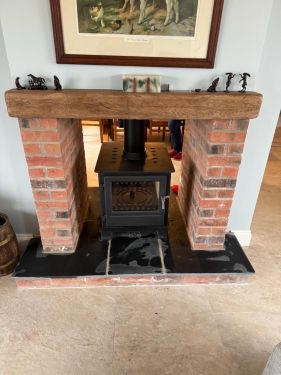 Click Here To Enlarge This Photo Of Double sided clock blithfield stove
