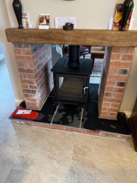 Click Here To Enlarge This Photo Of Double sided clock blithfield stove