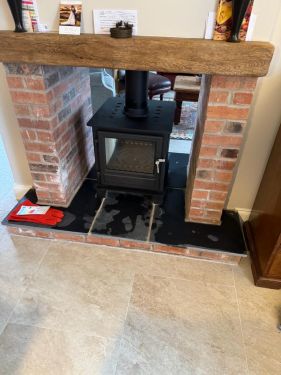 Click Here To Enlarge This Photo Of Double sided clock blithfield stove