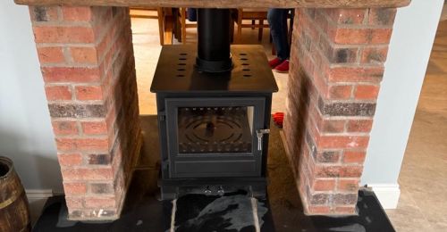 Double sided clock blithfield stove