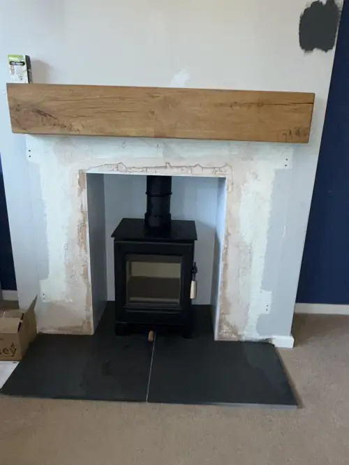 Click Here To Enlarge This Photo Of Wood Burning Stove Installation In East Leake