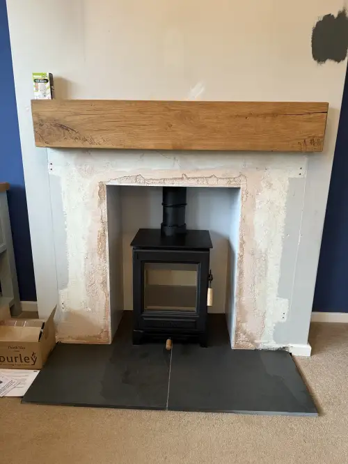 Click Here To Enlarge This Photo Of Wood Burning Stove Installation In East Leake