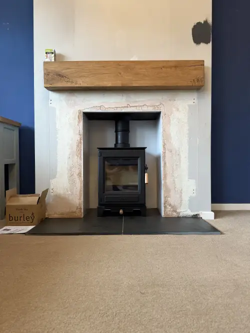 Click Here To Enlarge This Photo Of Wood Burning Stove Installation In East Leake