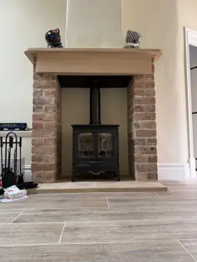 Click Here To Enlarge This Photo Of Multi Fuel Stove Installation In Frisby-On-The-Wreake