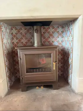 Click Here To Enlarge This Photo Of Wood Stove Installation In Coddington, Newark