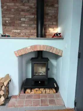 Click Here To Enlarge This Photo Of Clockwork Blithfield Compact Stove Installation In Hickling&comma; Nottinghamshire