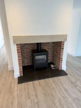 Click Here To Enlarge This Photo Of Wood Burning Stove Installation - East Bridgford&comma; Nottinghamshire